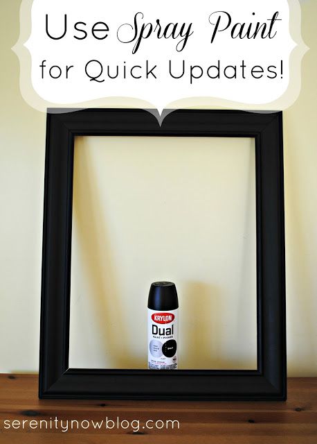 Use Spray Paint for Quick Updates Spray Paint Picture Frames Diy, Spray Paint Frames, Update Home, Painting Mirror Frames, Ikea Picture Frame, Painted Photo Frames, Spray Paint Wood, Best Spray Paint, Plastic Picture Frames