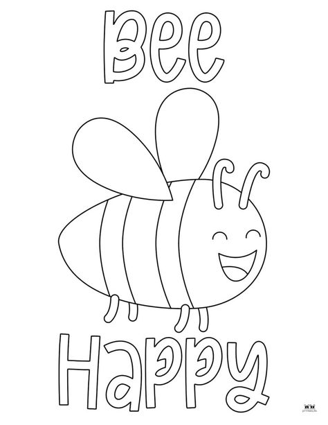 Bumble Bee Coloring Page, Bee Day Activities, Bee Coloring Pages Free Printable, Butterfly Classroom, Bee Coloring Page, Butterflies Classroom, Bee Coloring, Memorial Day Coloring Pages, Different Bees