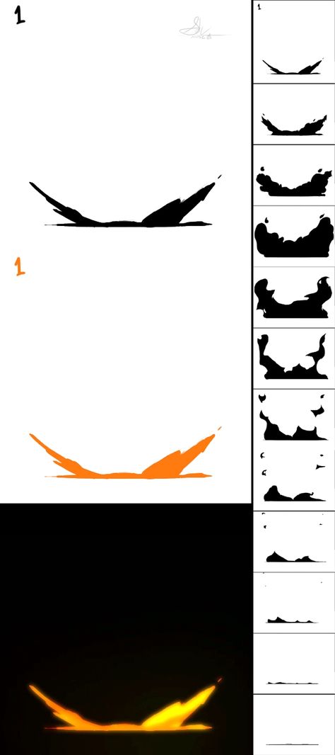 Hand Drawn Explosion Animation Frame Reference, Animation Effects Frame By Frame, 2d Fx Animation Explosion, Explosion Drawing Tutorial, How To Draw An Explosion, How To Draw Explosions, Animated Explosion, How To Animate, 2d Animation Characters