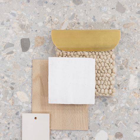 Earp Bros - Surface Evolution on Instagram: “An inviting palette featuring the terrazzo effect of Dolmix Light and crisp white of Zellij Salt Lake. Brass pull by @loandcointeriors…” Brass Pulls, Lake, Instagram