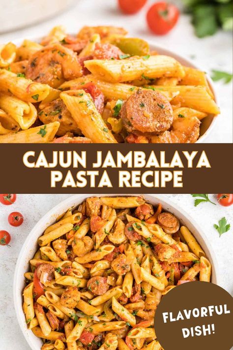 Looking for a delicious and quick meal? Try Cajun Jambalaya Pasta! In just 35 minutes, you can enjoy a flavorful dish that combines perfectly cooked pasta with shrimp, chicken, andouille sausage, and Cajun spices. Every bite is a mouthwatering taste of Louisiana. Jambalaya Fettucini Recipe, Jambalaya Pasta Recipe, Chicken Andouille Sausage, Jambalaya Pasta, Cajun Spices, Cajun Jambalaya, Pasta With Shrimp, Celery Recipes, Cooked Pasta