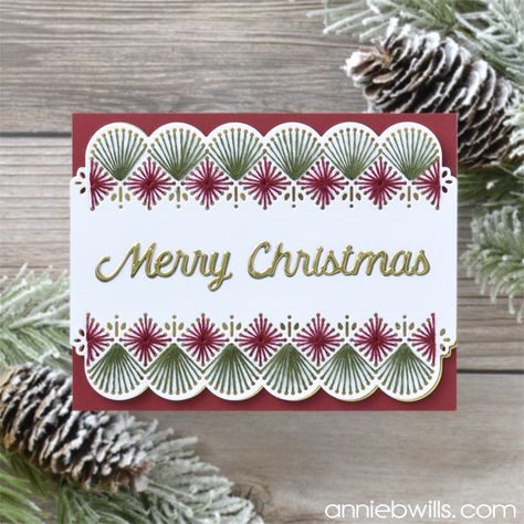 Three Christmas Trees, Stitching Dies, Christmas Stitching, Stitching On Paper, Spellbinders Dies, Sewing Cards, Embroidery Cards, Christmas Sentiments, Stitching Cards