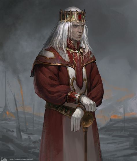 ArtStation - Mad king Medieval King Art, Fantasy King Art, Dnd King, Obsidian Crown, Medieval King, Life Drawing Reference, Pop Characters, Bizarre Art, King Art