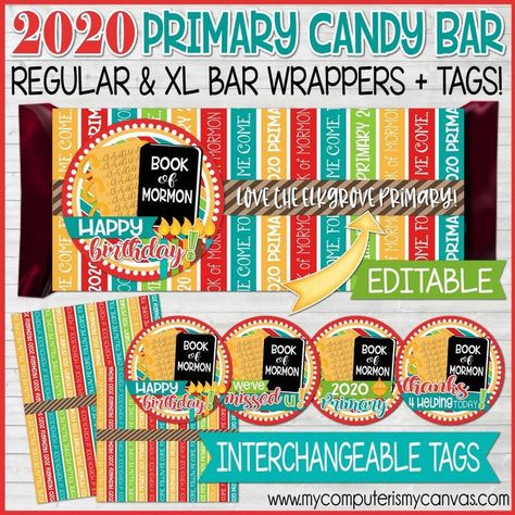 2020 PRIMARY BOOK of MORMON Themed Candy Bar Wrapper Come | Etsy Primary Books, Gift Tags Birthday, Brochure Paper, Microwave Popcorn, Book Bar, Chocolate Bar Wrappers, Candy Bar Wrappers, Teacher Thank You, Bar Wrappers