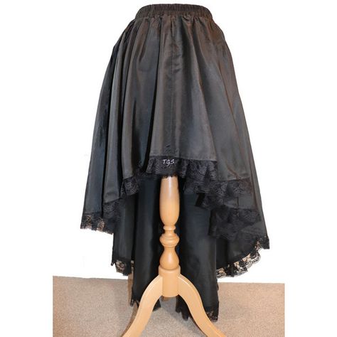 Elizium Black Taffeta High Low Gothic Skirt ❤ liked on Polyvore featuring skirts, short in front long in back skirt, gothic skirts, flounce skirt, gothic lolita skirt and short front long back skirt Gothic Skirt, Gothic Skirts, Skirts Short, Taffeta Skirt, Flounce Skirt, High Low Skirt, Gathered Skirt, Gothic Lolita, Black Skirt