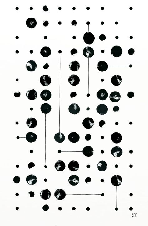 Vered Gersztenkorn, Block Art Ideas, Black And White Graphic Art, Jorey Hurley, Dot And Line, Sausalito California, Lines And Dots, Artfully Walls, So It Goes