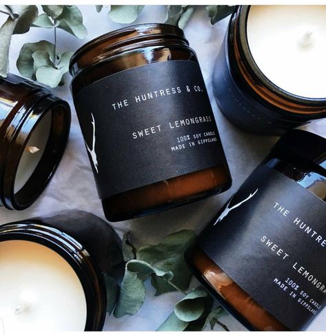 Luxury Candle Label Design, Black Candle Label, Natural Candle Lable, Scented Candles Aesthetic Dark, Soy Candles Labels, Black Tin Candle Labels, Avon Fragrance, Soya Mumu, Candle Design