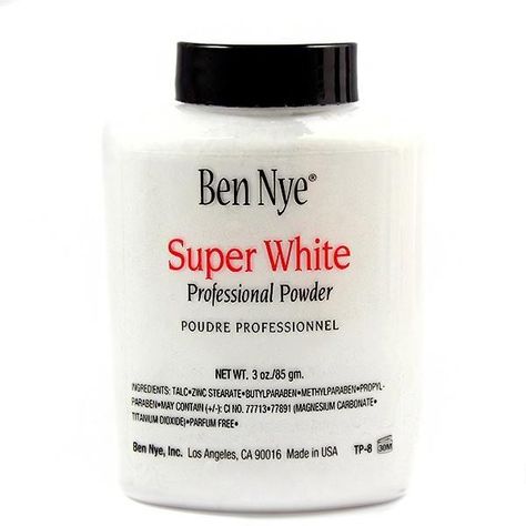 Ben Nye Super White Classic Translucent Face Powder ($7) ❤ liked on Polyvore featuring beauty products, makeup, face makeup and face powder Luxury Powder, Fair Complexion, Magnesium Carbonate, Ben Nye, Fair Skin Tone, Translucent Powder, Cream Makeup, Creme Color, White Powder