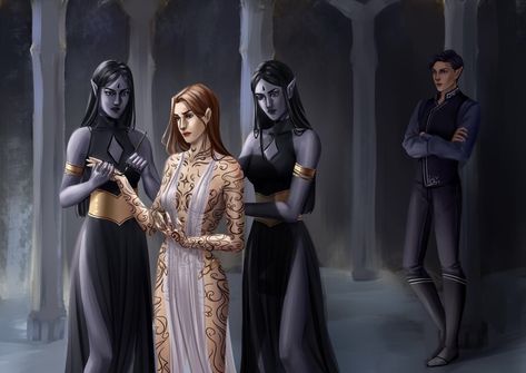 A Court Of Thorns And Roses Fanart Amaranta, Feyre Third Trial, Feyre Under The Mountain Dress, Nuala Cerridwen, Acotar Art, Acotar Fanart, Acotar Funny, Books 2024, Roses Book