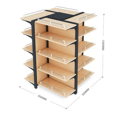 Source 4-Sided Wooden Cosmetic Display Shelves on m.alibaba.com Gondola Shelving Retail Displays, Store Fixtures Design, Supermarket Design Interior, Store Display Design, Store Shelves Design, Gondola Shelving, Grocery Store Design, Retail Fixtures, Clothing Store Design