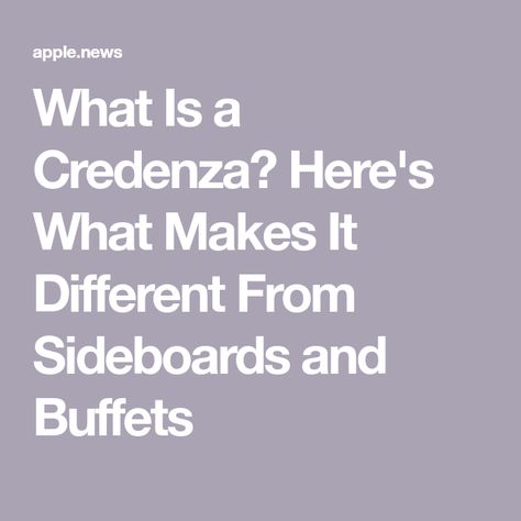 What Is a Credenza? Here's What Makes It Different From Sideboards and Buffets Credenza Styling, Dining Room Credenza, Kitchen Credenza, Sideboards And Buffets, Sideboard Decor, Tv Wall Design, Window Styles, Tv Wall, Formal Dining