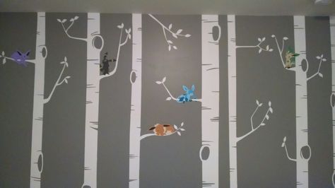 Eevee Nursery Nursery Ideas Anime, Pokemon Nursery Ideas, Nursery Ideas Pokemon, Nintendo Nursery, Pokémon Nursery, Pokemon Bedroom Kid Rooms, Eevee Room Decor, Pokemon Nursery, Nursery Rooms