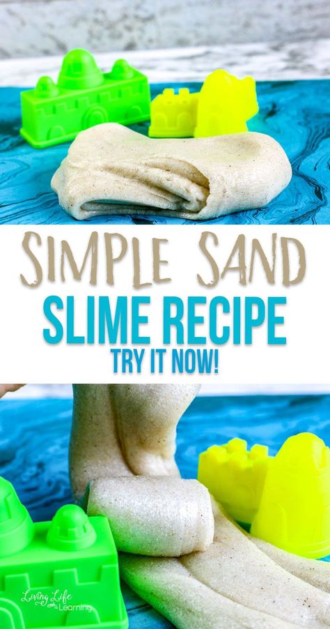 Sand Slime Recipe, Beach Theme Preschool, Backyard Beach Party, Sand Slime, Beach Themed Crafts, School Age Activities, Beach Week, Summer Preschool, Beach Themed Party