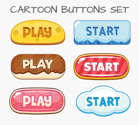 Cartoon buttons set game.vector illustration Vector | Premium Download Game Buttons, Button Illustration, Game Button, Ui Buttons, Premium Vector Cartoon, Adobe Photoshop Design, Game Gui, Button Game, Learning Games For Kids