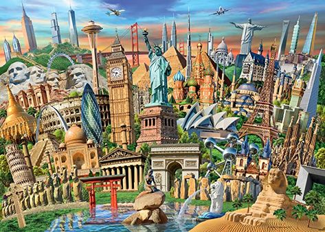 Ravensburger - World Landmarks 1000 Piece Jigsaw Puzzle for Adults & for Kids Age 12 and Up : Amazon.co.uk: Toys & Games Landmarks Of The World, St Basils Cathedral, World Landmarks, Ravensburger Puzzle, Wallpaper Companies, Fantasy Images, 1000 Piece Jigsaw Puzzles, Accent Wallpaper, Fine Arts Posters