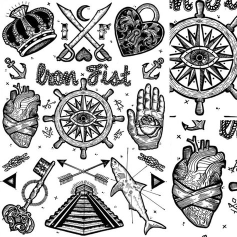 Sheets Old School Compass Tattoo, Russian Tattoo, Occult Tattoo, Tattoo Filler, Compass Tattoo Design, Handpoke Tattoo, Traditional Ink, 1 Tattoo, Traditional Tattoo Flash