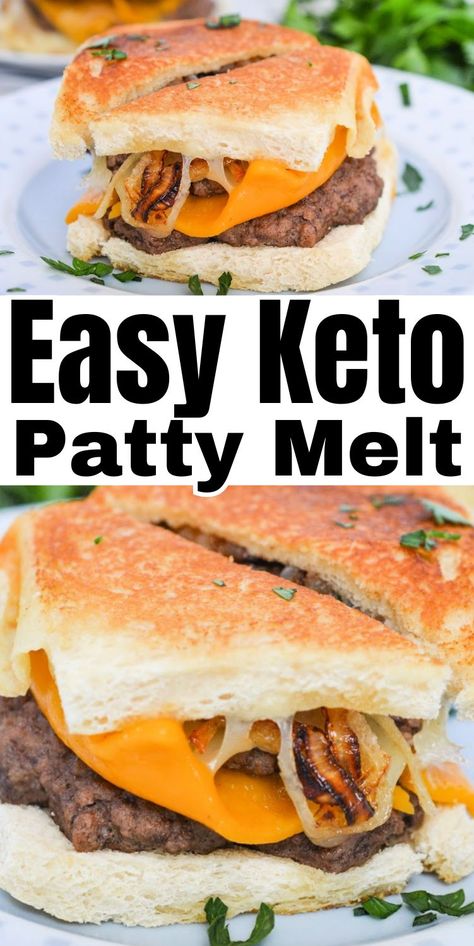 Keto Patty Melts #ketopattymelts #pattymelts Keto Patty Melt, Stylish Cravings, Patty Melt Recipe, Burger Side Dishes, Low Carb Burger, Melt Recipe, Better Than Takeout, Patty Melt, Carb Snacks