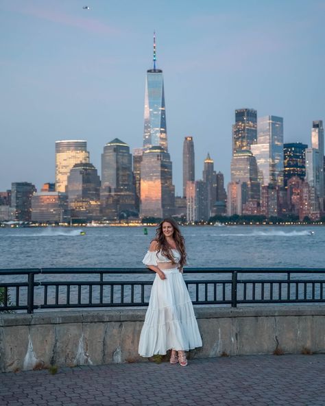 Blue hour vibes and New York City skyline seen from Liberty State Park. Happy July! Btw I can’t believe we just passed half of the year… Wearing gorgeous set from @cocopinasd … #nycviews #nycskyline #newyorknewyork #nycbucketlist #visitnyc #newyorkcitylife #nycphotography #newyorkphotography Liberty State Park, Nyc Bucket List, New York Photography, New York City Skyline, Visiting Nyc, Happy July, Nyc Skyline, Nyc Photography, Blue Hour