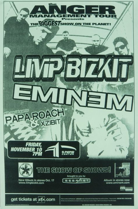 Anger Management Tour 2000- Best Concert I have been to!!! Papa Roach, Limp Bizkit, Anger Management, Eminem, Anger, Denver, Concert