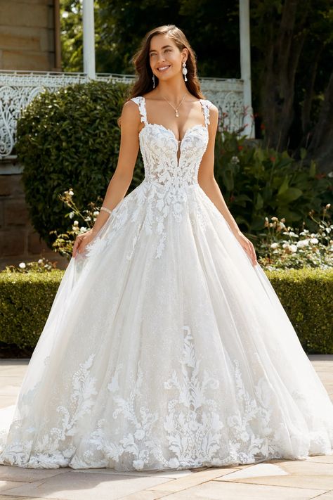 Wedding Dresses Sweetheart Neckline Ballgown, Princess Wedding Dresses Sweetheart Neckline, Princess Wedding Dresses With Straps, Heart Shaped Neckline Dress Wedding Gowns, Ballgown Sweetheart Wedding Dress, Summer Wedding Dress Ballgown, Wedding Dresses Sweat Heart Neckline, Fall Ball Gown Wedding Dresses, Ballgown Wedding Dress Sweetheart Neckline