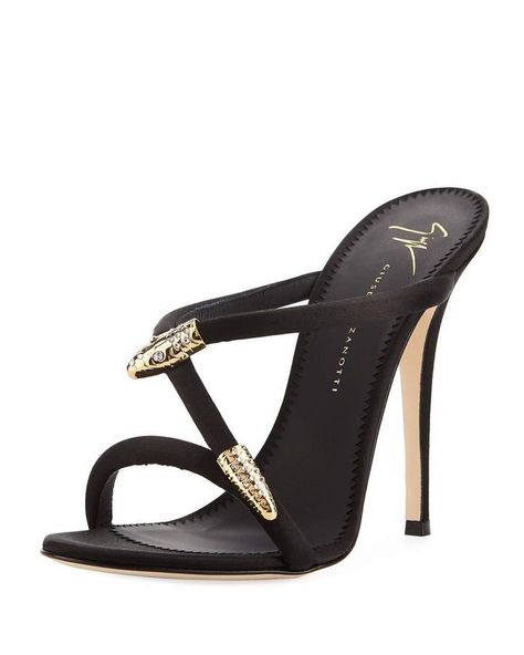 #affiliatead -- Giuseppe Zanotti 115mm Silk Snake Slide Sandal -- #chic only #glamour always Shoes Classy, Heeled Mule, Giuseppe Zanotti Heels, Heeled Mules Sandals, Giuseppe Zanotti Shoes, Stiletto Shoes, Stiletto Sandals, Mule Sandals, Gorgeous Shoes