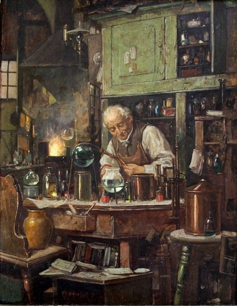 The Chemist, Labs Art, Alchemy Art, Arte Steampunk, Bioshock, Mad Scientist, 판타지 아트, Alam Yang Indah, Dieselpunk