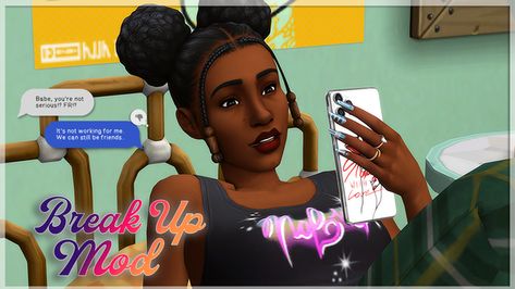 {NEW MOD} Break Up Over Text  | thatssojordy Movie Override Sims 4, Sims 4 Font Override, Sims 4 Extreme Violent Mod, Selfie Override Sims 4, Sims 4 Selfie Override, Sims 4 Period Mod, Sims 4 Cc Override, Ts4 Urban Cc, Sims 4 Phone Override