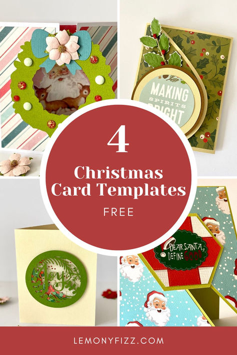 Free Christmas Card, 3d Christmas Cards, Cricut Craft, Christmas Card Template, Card Making Supplies, Card Templates Free, Cricut Cards, Free Svg Files, Cricut Craft Room