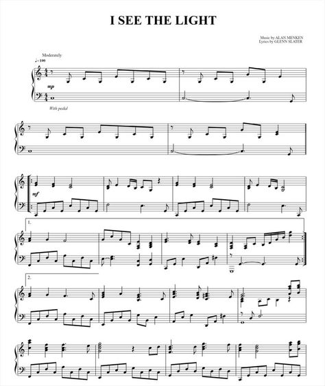 I See The Light Piano Sheet Music, Tangled Sheet Music, Tangled Piano Sheet Music, I See The Light Sheet Music Digital Download I See The Light Piano, I See The Light, Tangled Lights, I Saw The Light, Music Sheet, Music Memes, Piano Sheet, Piano Music, Piano Sheet Music