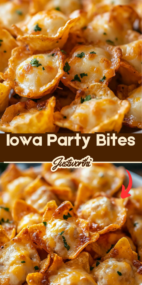 Looking for a tasty appetizer that will wow your guests? These Iowa Party Bites are the perfect bite-sized treat—packed with flavor, easy to make, and perfect for any gathering! Fun Kids New Years Eve Food, Party Apps Finger Foods, Cheesecake Factory Appetizers, Iowa Party Bites Recipe, New Years Apps Appetizers Easy, Easy Snack For Party, Cold Food For A Crowd, Dessert Finger Foods For Party, Finger Foods For Church Gathering