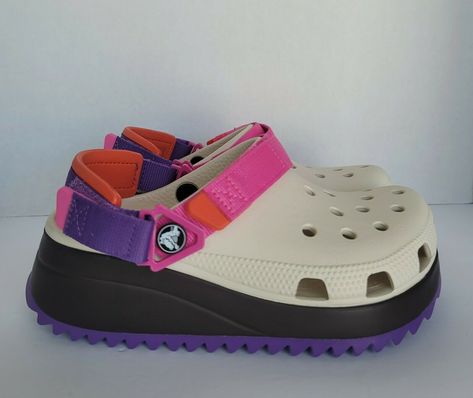 🔥CROCS🔥Classic Hiker Clog Stucco Multi Men Women Unisex Shoe Ultra Light. We are not an authorized dealer of this product and any warranty included with the product may not be honored by the manufacturer. Thick Crocs Shoes, Classic Hiker Clog Crocs, Crocs Hiker Clog, Hiker Croc, Crocs Colors, Crocs Classic Hiker Clog, Crocs Platforms, Crocs Shoes Women, Crocs For Women