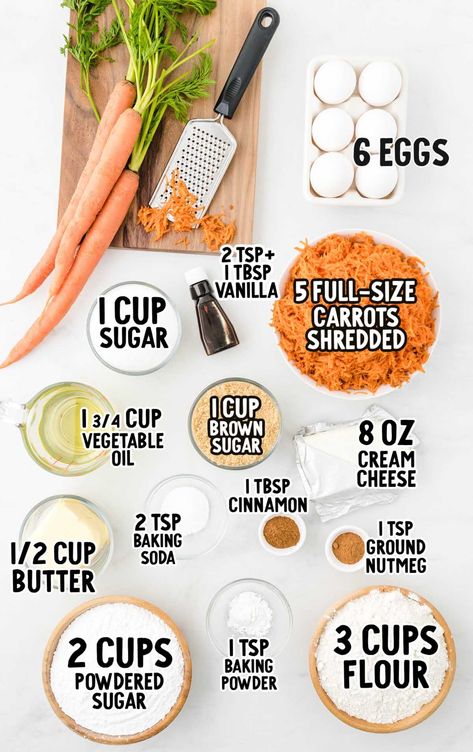 Best Carrot Cake Cupcake Recipe, Homemade Carrot Cake Cupcakes, Easy Carrot Cake Cupcakes, Perfect Carrot Cake, Carrot Cupcake Recipe, Carrot Cake Bread, Carrot Cake Ingredients, Homemade Carrot Cake, Carrot Cake Muffins