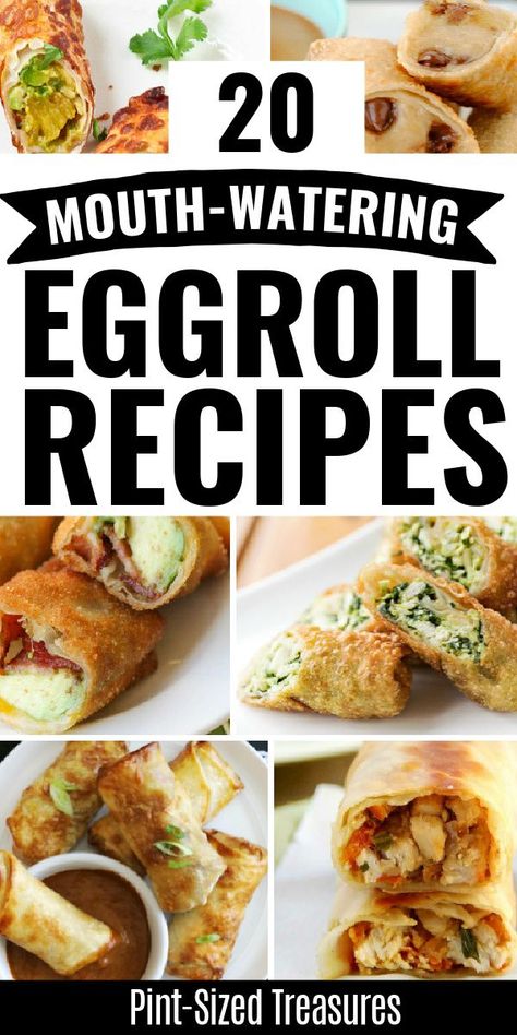 Eggroll Recipes, Homemade Egg Rolls, Homemade Chinese Food, Wonton Recipes, Fingerfood Party, Chinese Cooking Recipes, Egg Roll Recipes, Roll Recipes, Easy Chinese Recipes