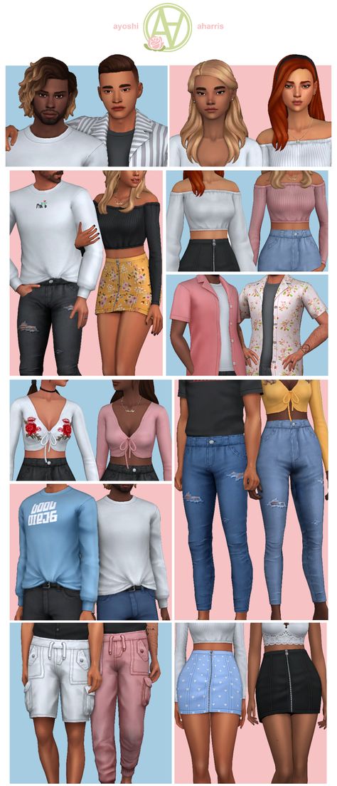 AxA Spring Collection | Public Release | aharris00britney on Patreon Sims 4 Maxis Match Clothes Collection, Sims 4 Cc Maxis Match Axa, Aharris00britney Clothes, Sims 4 Cc Aharris00britney, Sims 4 Cc Baggy Jeans Maxis Match, Pateron Cc Clothes, Sims4 Clothes Maxis Match, Pateron Cc Sims 4, Sims 4 Cc Spring Clothes