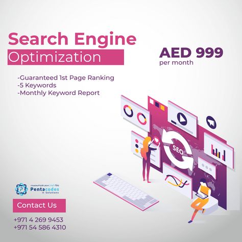 SEO at never before price in the UAE. Get guaranteed results. If you have a requirement, get in touch with us now.   #seo #searchengineoptimization #pentacodes Top Ranking, Seo Packages, Website Design Company, Seo Strategy, Seo Company, Seo Services, Search Engine Optimization, Design Working, Design Company