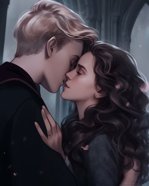 #Dramione #Love #HermioneGranger #DracoMalfoy #HarryPotter #FanArt #DramioneLove #DramioneFanart #DramioneForever #DramioneFic #DramioneArtwork #DramioneShippers #DramioneFanfiction #DramioneEdit #DramioneFeels #DramioneFandom #DramioneLove #DramioneForever #DramioneFanart #DramioneFanfiction #DramioneEdit #DramioneShippers #DramioneFeels #DramioneArtwork #DramioneFic #DramioneOTP Xander And Kimberly, Art Of Couples, Hermione Granger Fanart, Harrypotter Fanart, Dramione Art, Romantic Kiss Gif, Ron Weasley Hermione Granger, Draco Malfoy Fanart, Dramione Fan Art