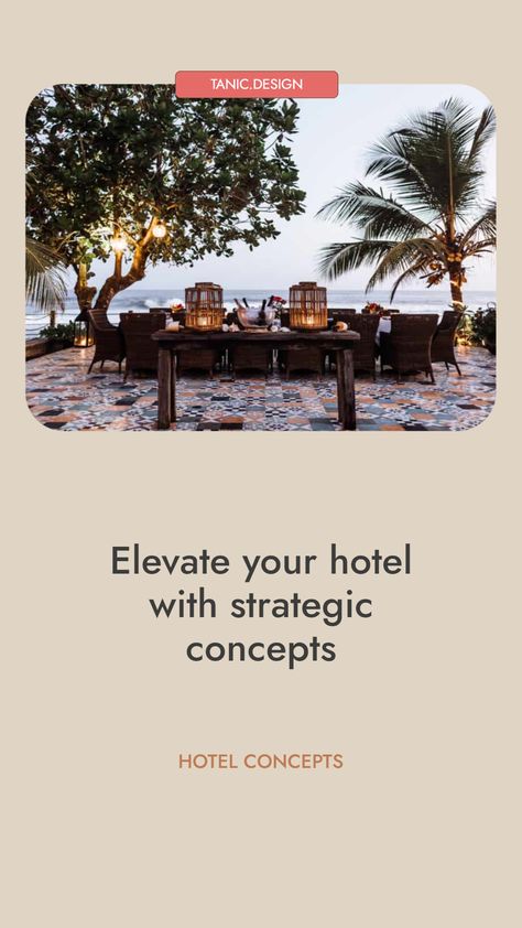 A well-defined hotel concept is key to differentiating your property in the crowded hospitality market. Discover the essential elements of a successful hotel concept, why it's important, and how to develop one that resonates with guests and enhances your brand. #HotelConcept #HospitalityIndustry #HotelDesign #Branding #TravelDesign #HotelInspiration #HospitalityTrends #BusinessStrategy Hospitality Marketing, Hospital Marketing, Hotel Inspiration, Hotel Concept, Target Customer, Hospitality Management, Hospitality Industry, Travel Design, Hotel Design