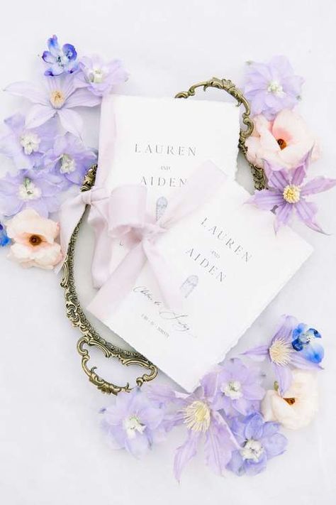 Floral Flatlay, Floral Wedding Stationery, Sf Wedding, Wedding Vow Books, Vow Book, Paris Wedding, French Chateau, Lavender Wedding, Wedding Mood