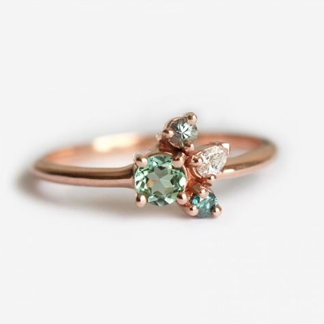 Beautiful personalized jewellery and more Malaya Garnet, Memory Ring, Green Tourmaline Ring, Ring Rosegold, Peach Sapphire, Cluster Engagement Ring, Ring Rose Gold, Rose Engagement Ring, Tourmaline Ring