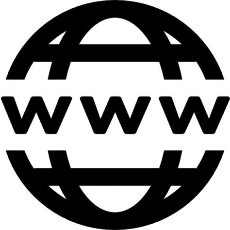 World Wide Web, Free Icon, White, Black