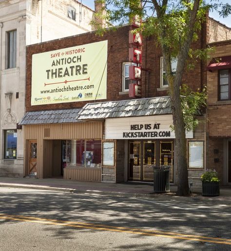 Lake County, Illinois History: Antioch Theatre (1924 - ) Antioch Illinois, Waukegan Illinois, Chicago Life, Environment References, Dandelion Wine, Theatre Building, Lake County, Free Market, Travel Board