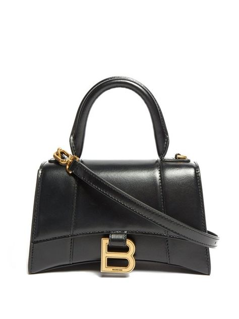 Balenciaga XS Mf Hourglass Black Leather Shoulder Bag - Tradesy Unique Photoshoot, Balenciaga Hourglass Bag, Luxury Wishlist, Dream Bags, Buckle Bags, Nice Outfits, Balenciaga Bag, Bag Collection, Big Bags