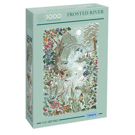 Experience the beauty of winter wildlife as you piece together the stunning Frosted River 1000 Piece Jigsaw Puzzle. Perfect for a cozy night in, this puzzle features a frosty river filled with beautiful animals. Get ready to embark on a playful puzzle adventure with this quirky and fun puzzle. Jungle Animal Art, Snowy River, Robins Nest, Josephine Wall, Anne Stokes, Herons, 500 Piece Jigsaw Puzzles, Puzzles Gifts, Wooden Jigsaw Puzzles