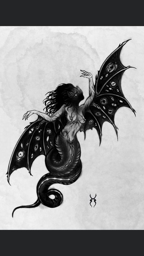 Creepy Tattoos, Water Animals, Happy Things, Tattoo Design Drawings, Tattoo Style, Fantasy Character Design, Tattoos And Piercings, Dark Art, Blackwork