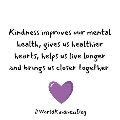 Action for Happiness on Instagram: "Kindness improves our mental health, gives us healthier hearts and brings us close together 💕 #WorldKindnessDay" Action For Happiness, World Kindness Day, Live Long, Heart Healthy, Bring It On, Health, Quotes, On Instagram, Instagram