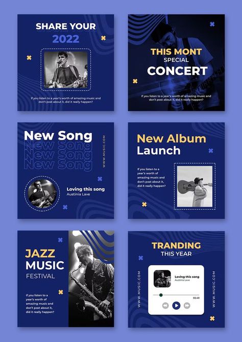 Music Instagram Post Templates PSD Create Canva Templates, Instagram Puzzle Feed, Puzzle Feed, Music Instagram, Instagram Puzzle, Social Media Promotion, Music Promotion, Instagram Music, Music Themed