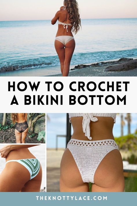 Learn to crochet bikini bottoms flawlessly with our beginner-friendly guide! Perfect for all sizes, this step-by-step tutorial ensures a snug fit and stylish finish. Make you own crochet bikini bottom with our free patterns. #crochetbikinibottom Crochet Swimsuit Bottoms, Crochet Bathing Suit Pattern, Crochet Swimsuits Pattern, Crochet Swimwear Pattern, Top Pattern Free, Crochet Beach Wear, Crochet Bathing Suits, Crochet Bottoms, Crochet Swim