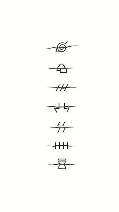 Naruto Spine Tattoo, Alex Cruz, Naruto Symbols, Tato Naruto, Seal Tattoo, Inner Forearm Tattoo, Men's Small Tattoo, Simple Anime, Forarm Tattoos