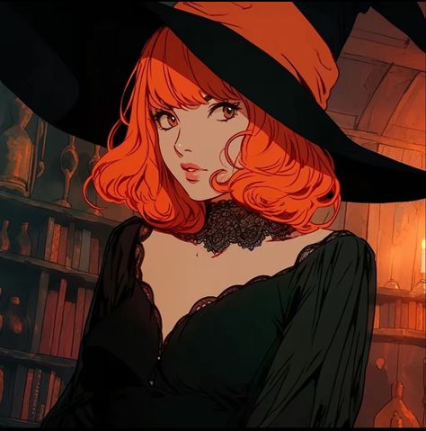 Witch Woman, Redhead Art, Pretty Redhead, Witch Girl, Rainbow Cloud, Halloween 2023, Witch Art, Neon Art, Orange Hair