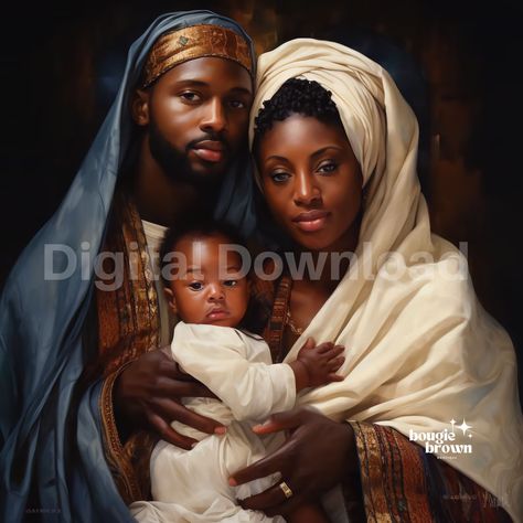 Black Abstract Nativity Brown Skinned Jesus Joseph Mary - Etsy Abstract Nativity, Nativity Art, The Nativity Story, Unique Christmas Decorations, Making Greeting Cards, Bible Knowledge, Hyperrealism, Black Christmas, Native Art